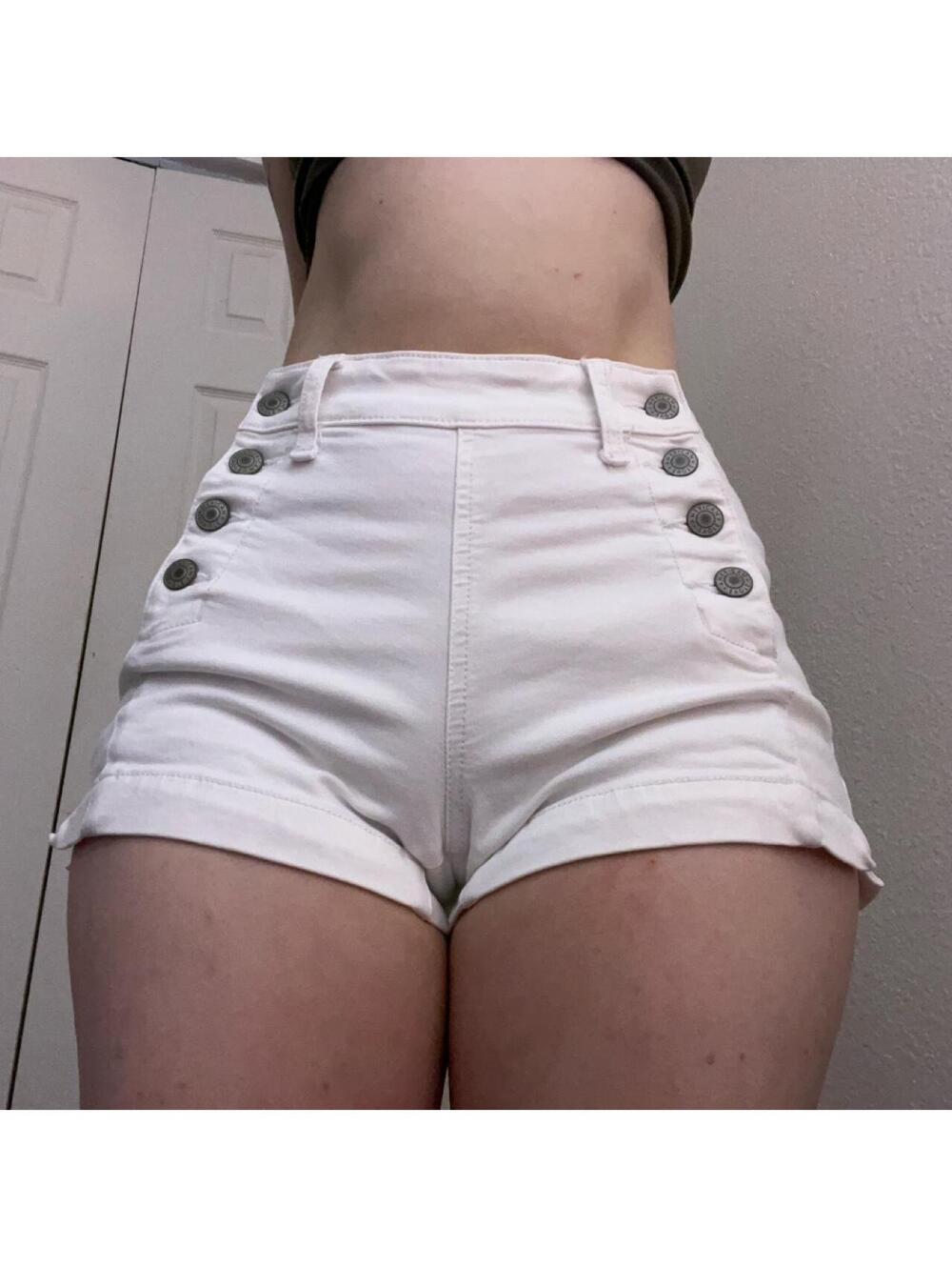 white mini sailor shorts